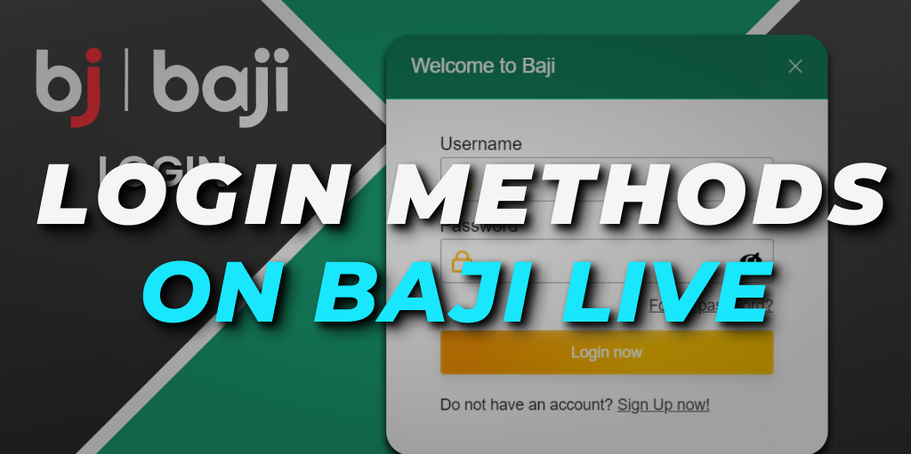 Login methods on Baji Live