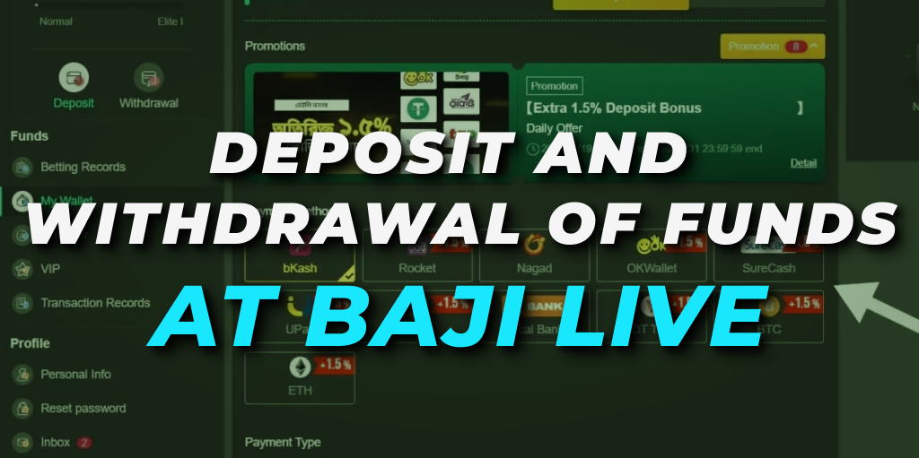 Deposit and withdrawal baji live